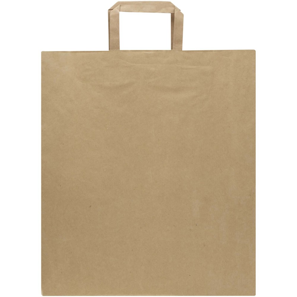 Kraft papieren tas 80–90 g/m² met platte handvatten – 32 x 17 x 39 cm
