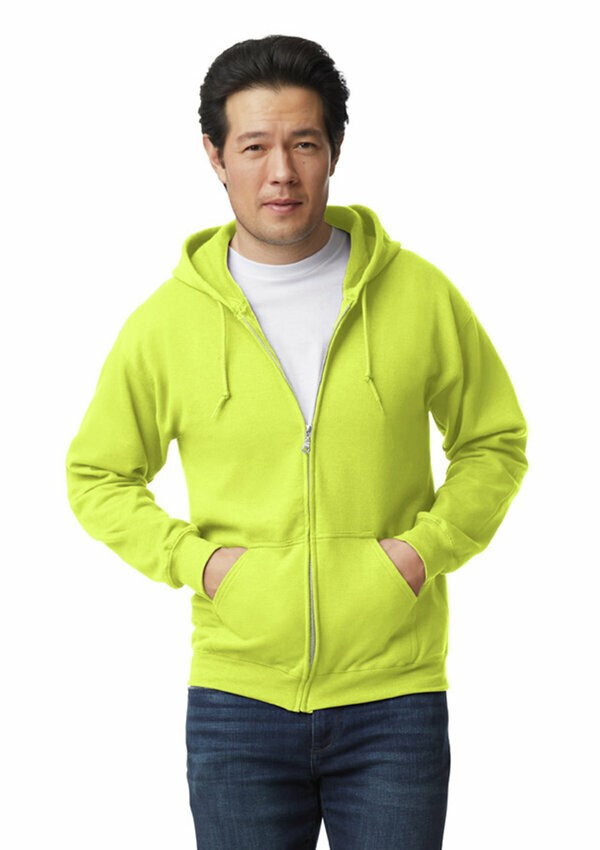 Gildan Heavy Blend Full Zip Hooded Sweater - 188 Safety Green