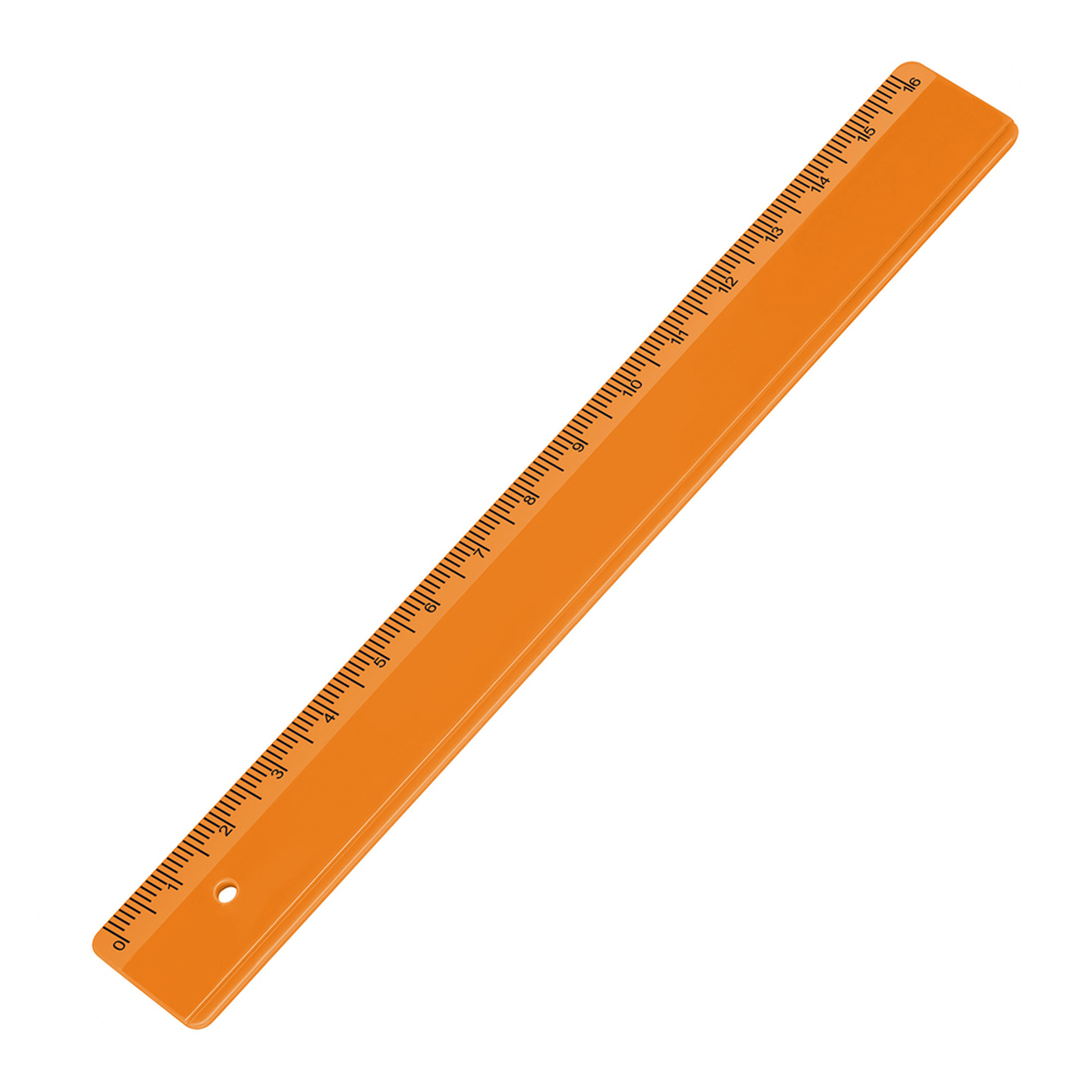 Liniaal 16 cm - Oranje