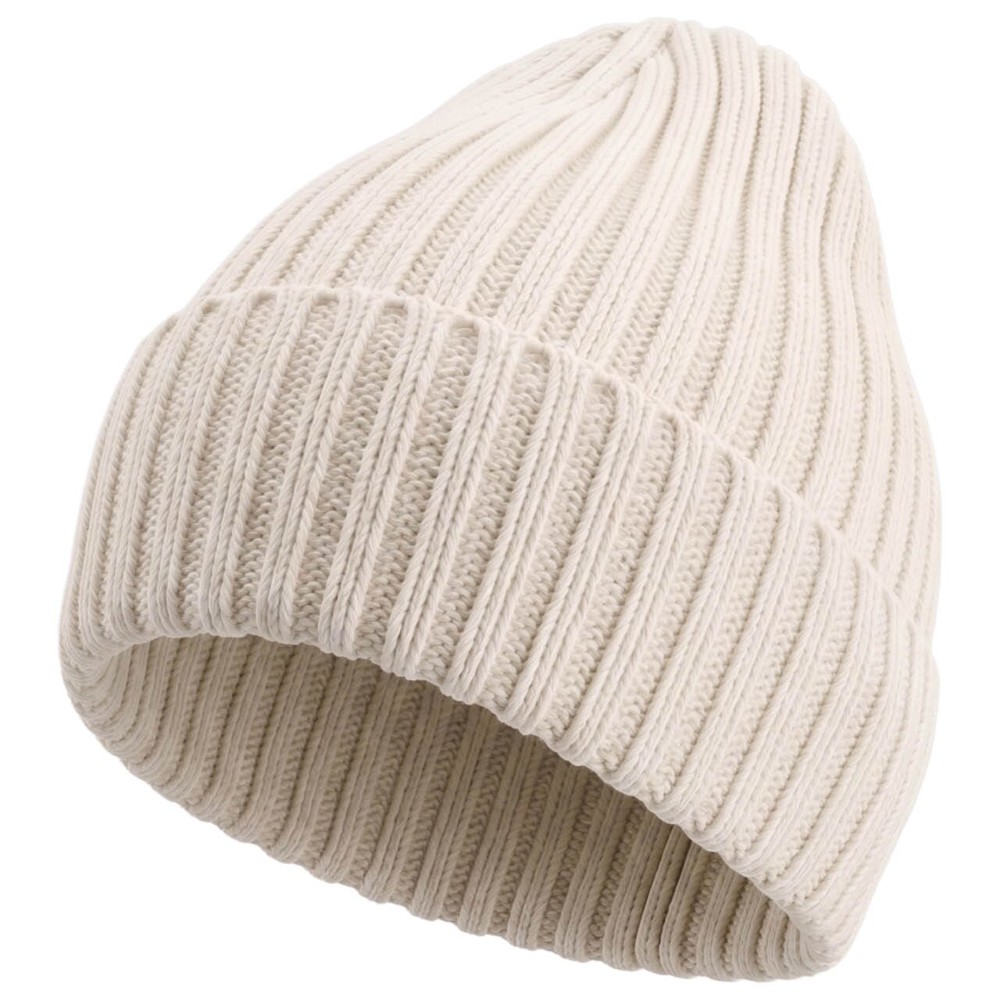 Gebreide muts, 15% Merinowol - Gebroken wit (Off White) / Gebroken wit