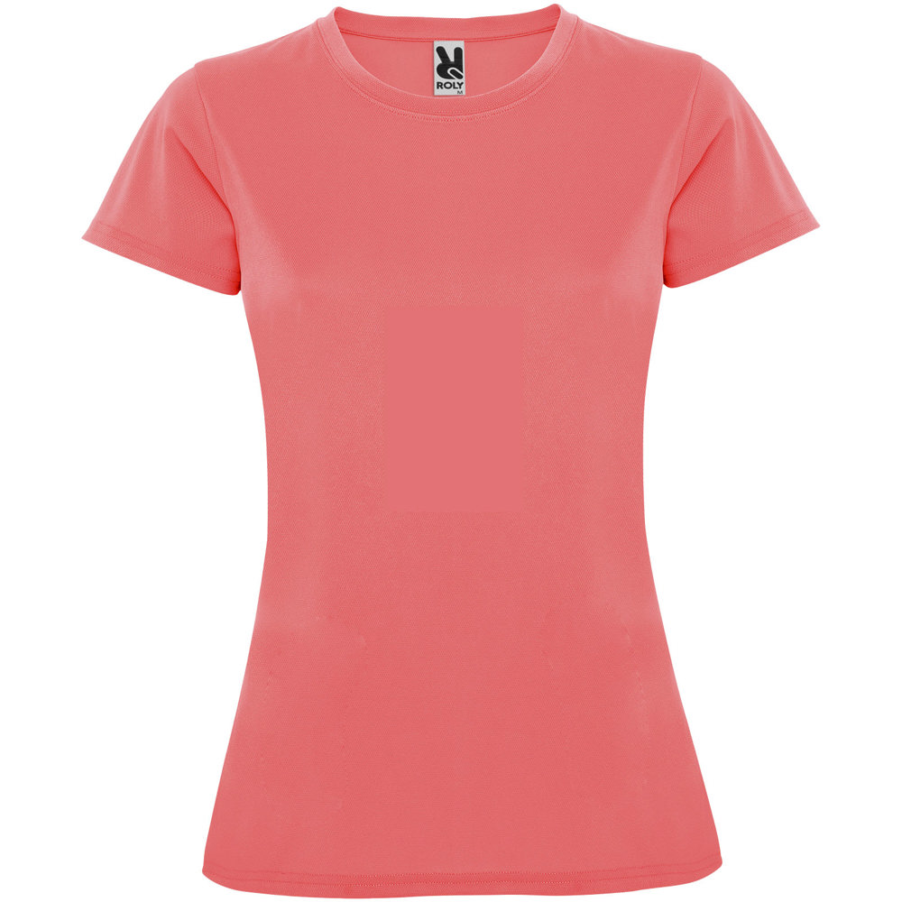 Montecarlo 150 g/m² sportshirt met korte mouwen voor dames - Fluorkoraal