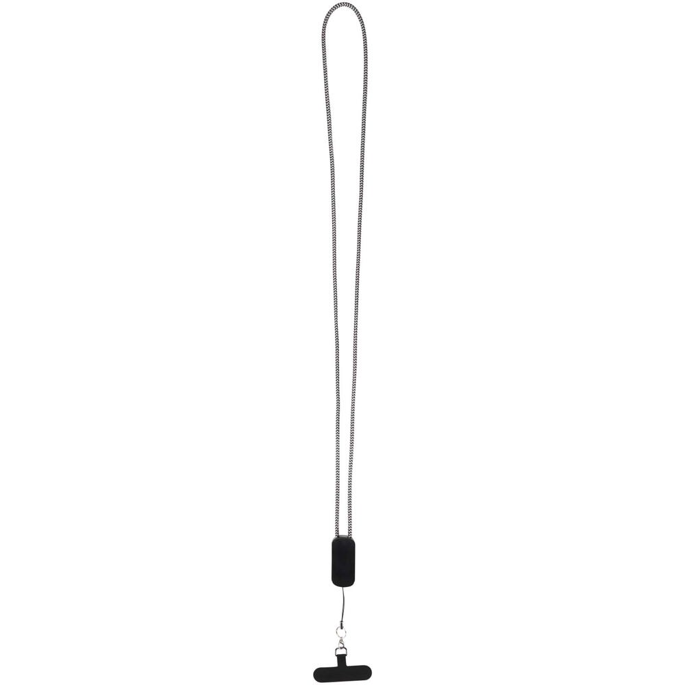 Anser gerecycleerde plastic smartphonesnoer met geïntegreerde 27W 5-in-1 kabel - Zwart
