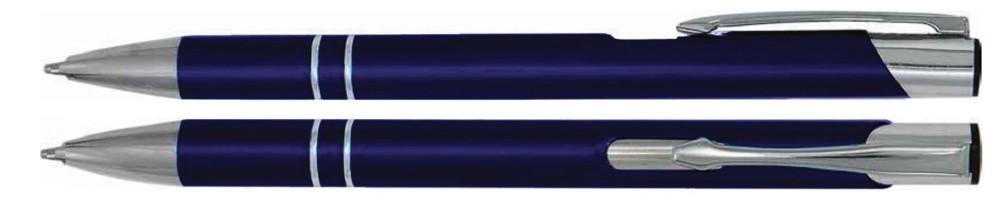 Aluminium balpen Marseille - Navyblauw