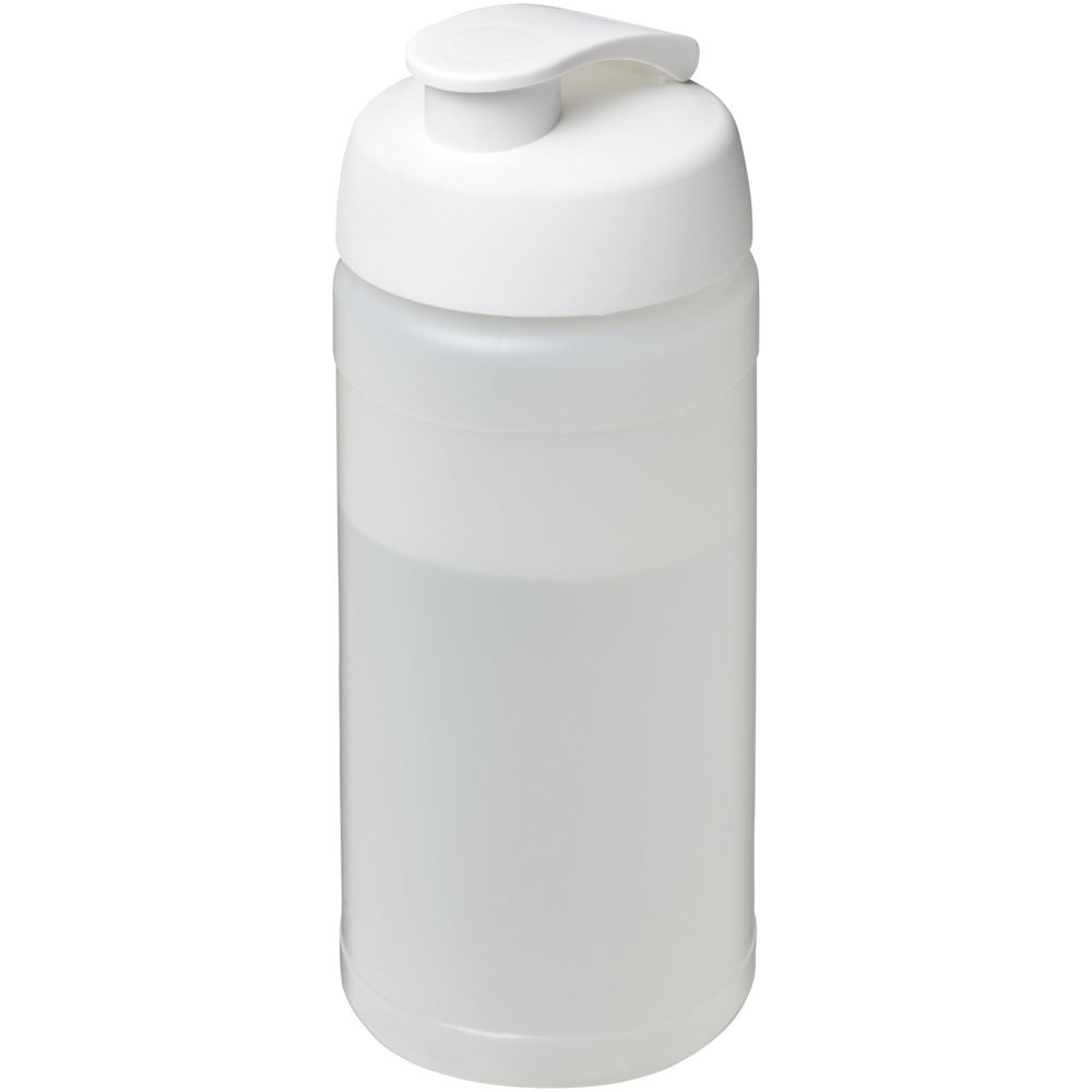 Baseline® Plus 500 ml sportfles met flipcapdeksel - Transparent, Wit