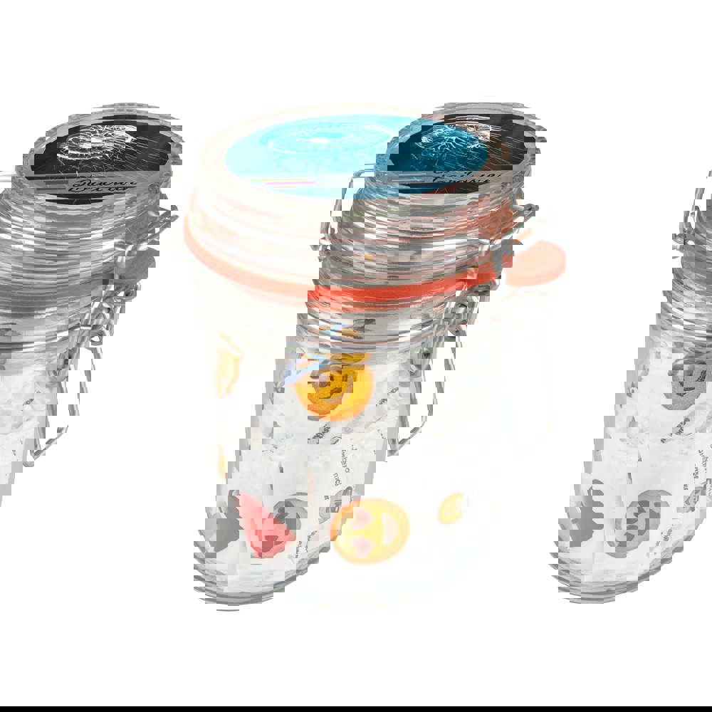 Weckpotje 0,4 liter, gevuld met snoep