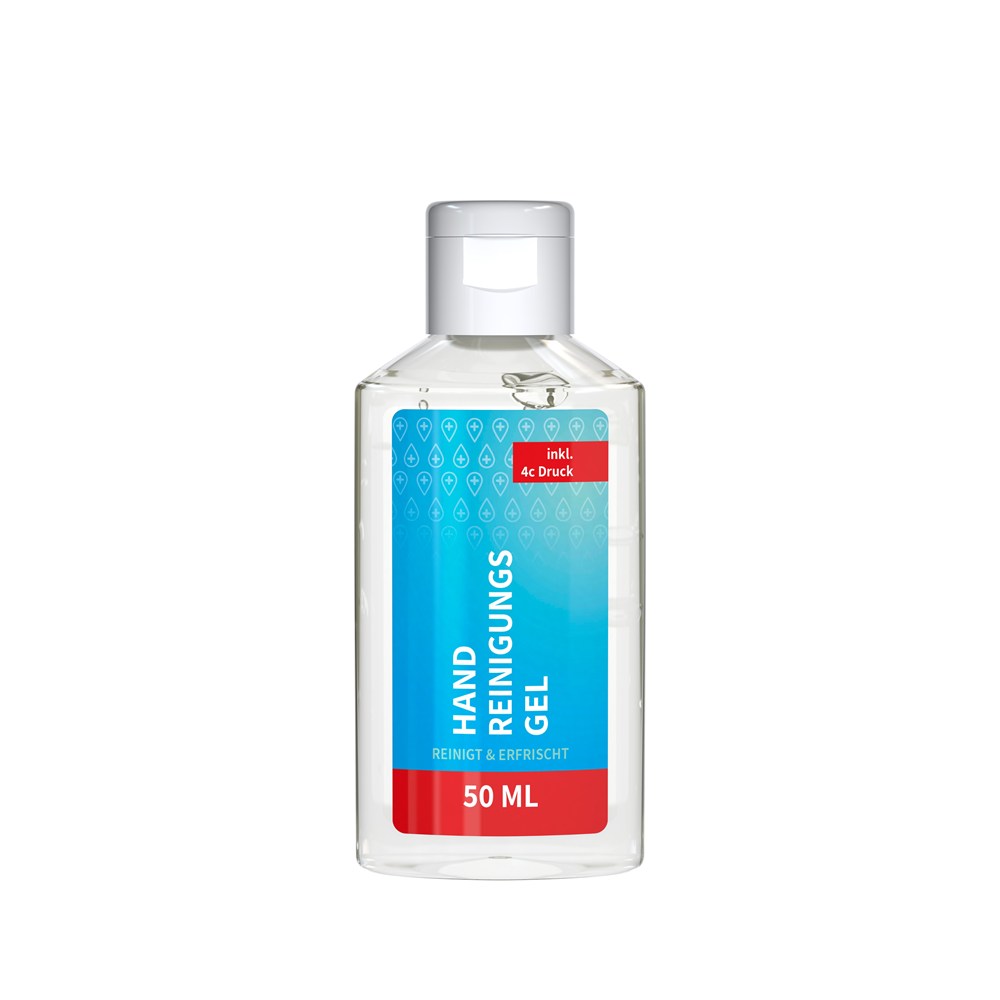 Handreinigingsgel, 50 ml, Body Label (R-PET)