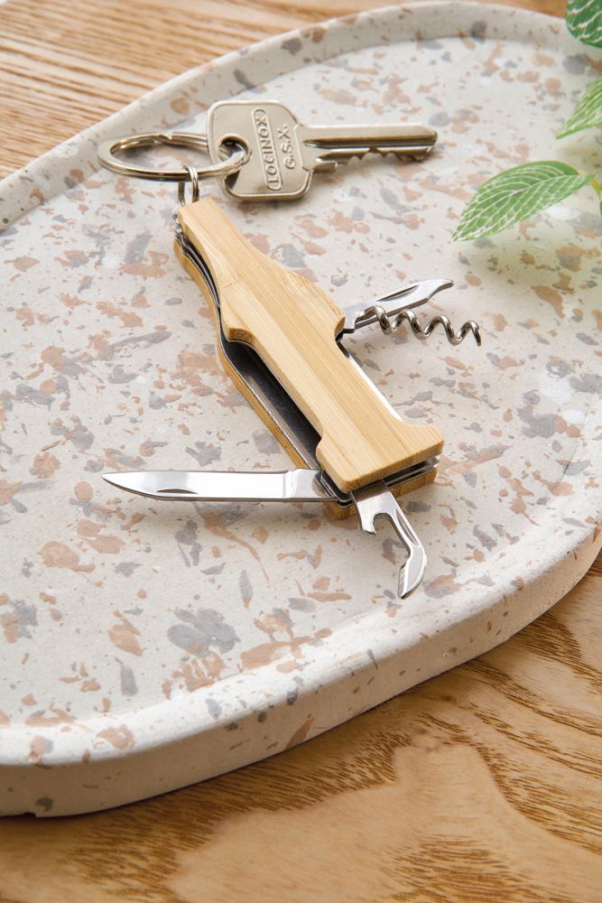 Bamboe multitool-sleutelhanger Inaya