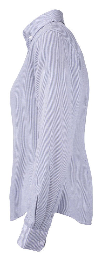 Cutter & Buck - Belfair Oxford Shirt Dames French blauw/ Wit gestreept S