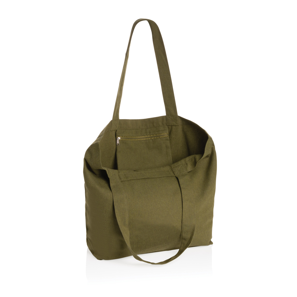 Impact Aware™ re-canvas shopper met vakje 240gsm ongeverfd