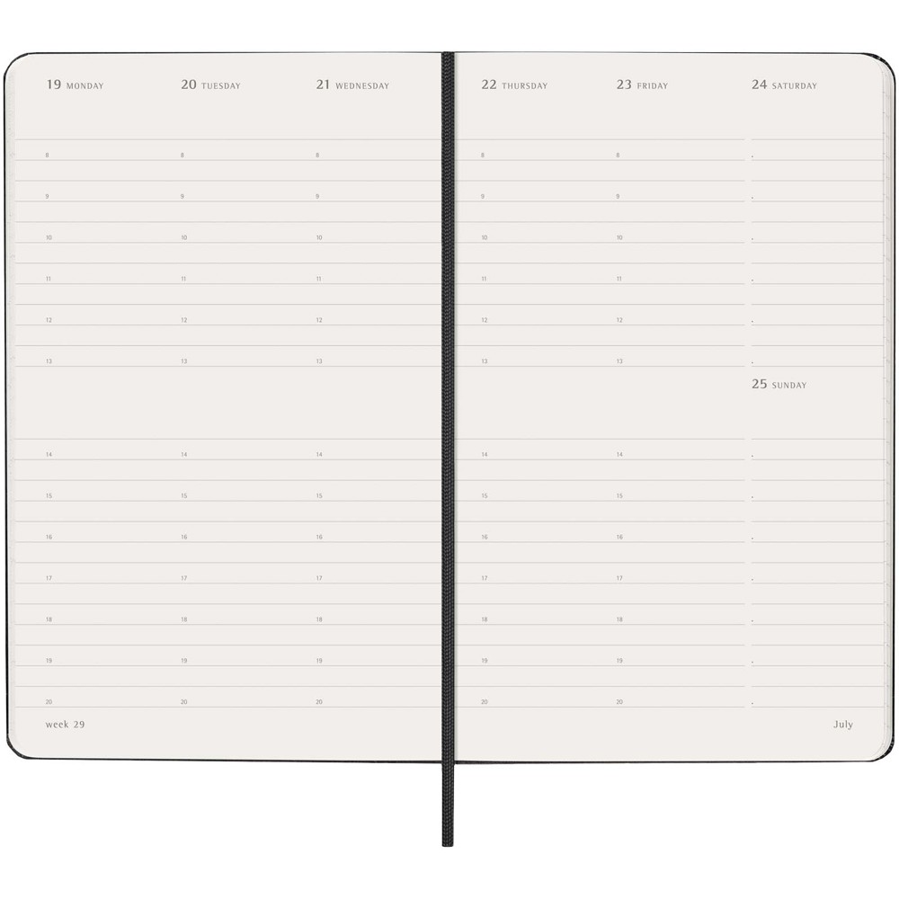 Moleskine verticale agenda voor 12 maanden met zachte kaft L