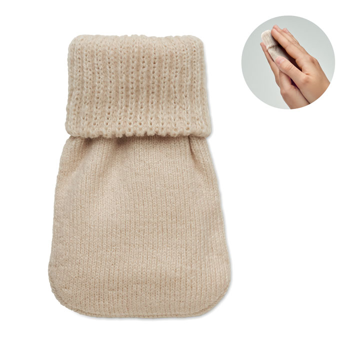 WARMMUFF - Handwarmer gebreid polyester - Beige