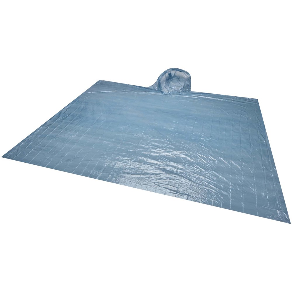 Fog poncho in ronde plastic verpakking met karabijnhaak
