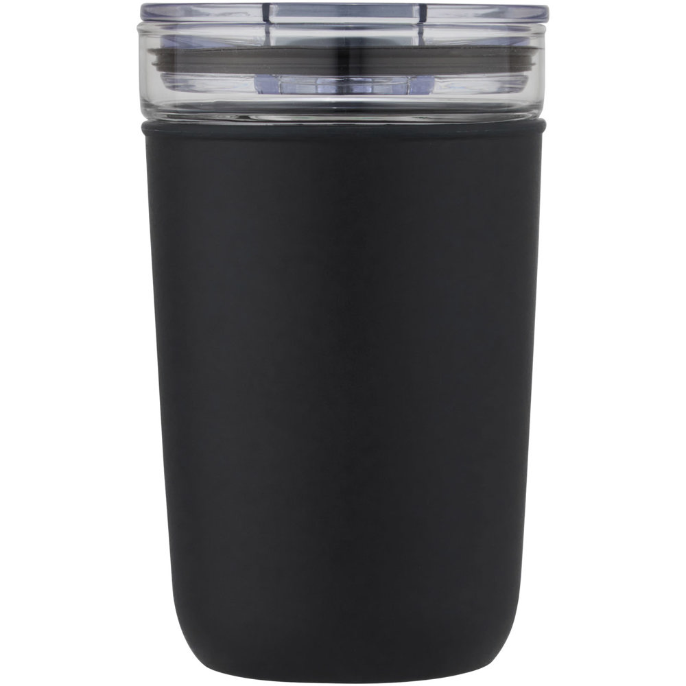 Bello 420 ml glazen beker met buitenwand van gerecycled plastic