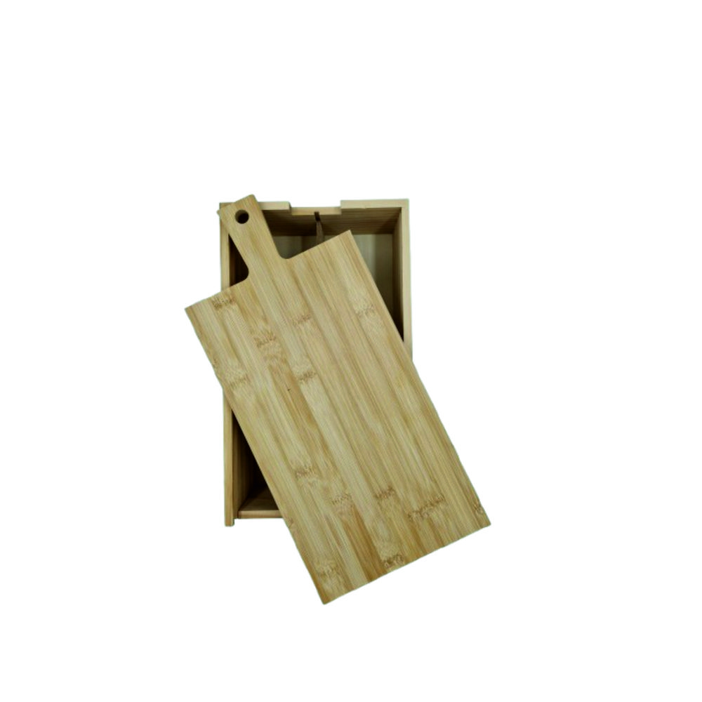 Wijnkist met schuifdeksel plank 2-vaks
