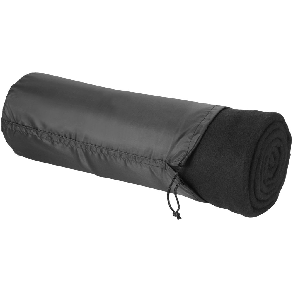 Huggy fleecedeken met hoes 150x120 cm - Zwart