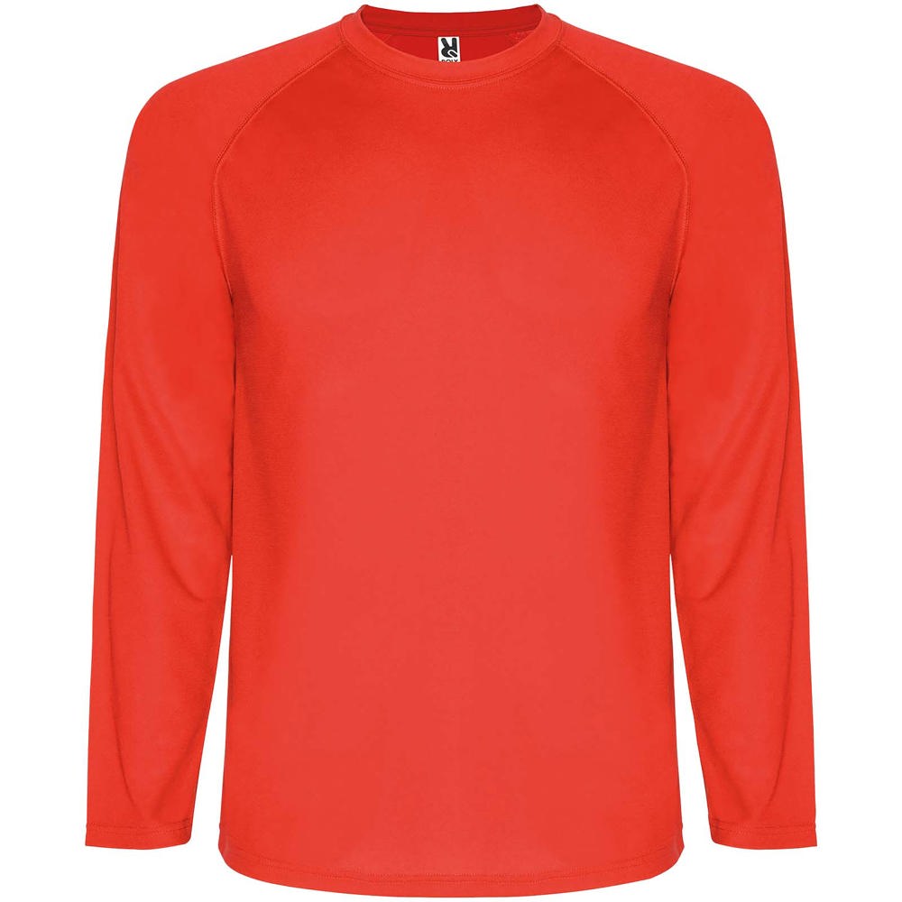 Montecarlo 150 g/m² kinder sport t-shirt lange mouw - Rood