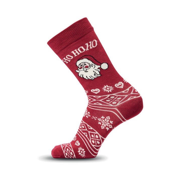 SOC MEDIUM - Paar kerstsokken M - Bordeaux