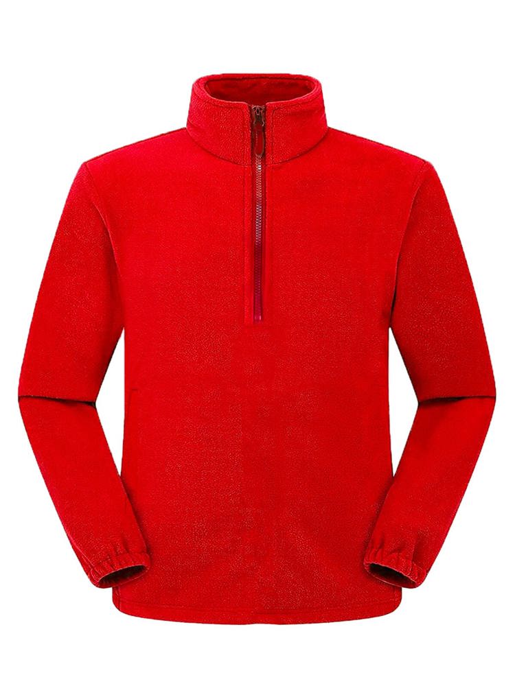 BS Polaris half zip fleece sweater, 160 gr/m² - Rood (PMS 186c)