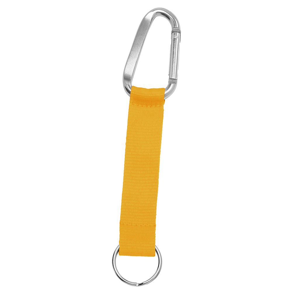 Korte keycord "Duo" - zonnig geel/zilver
