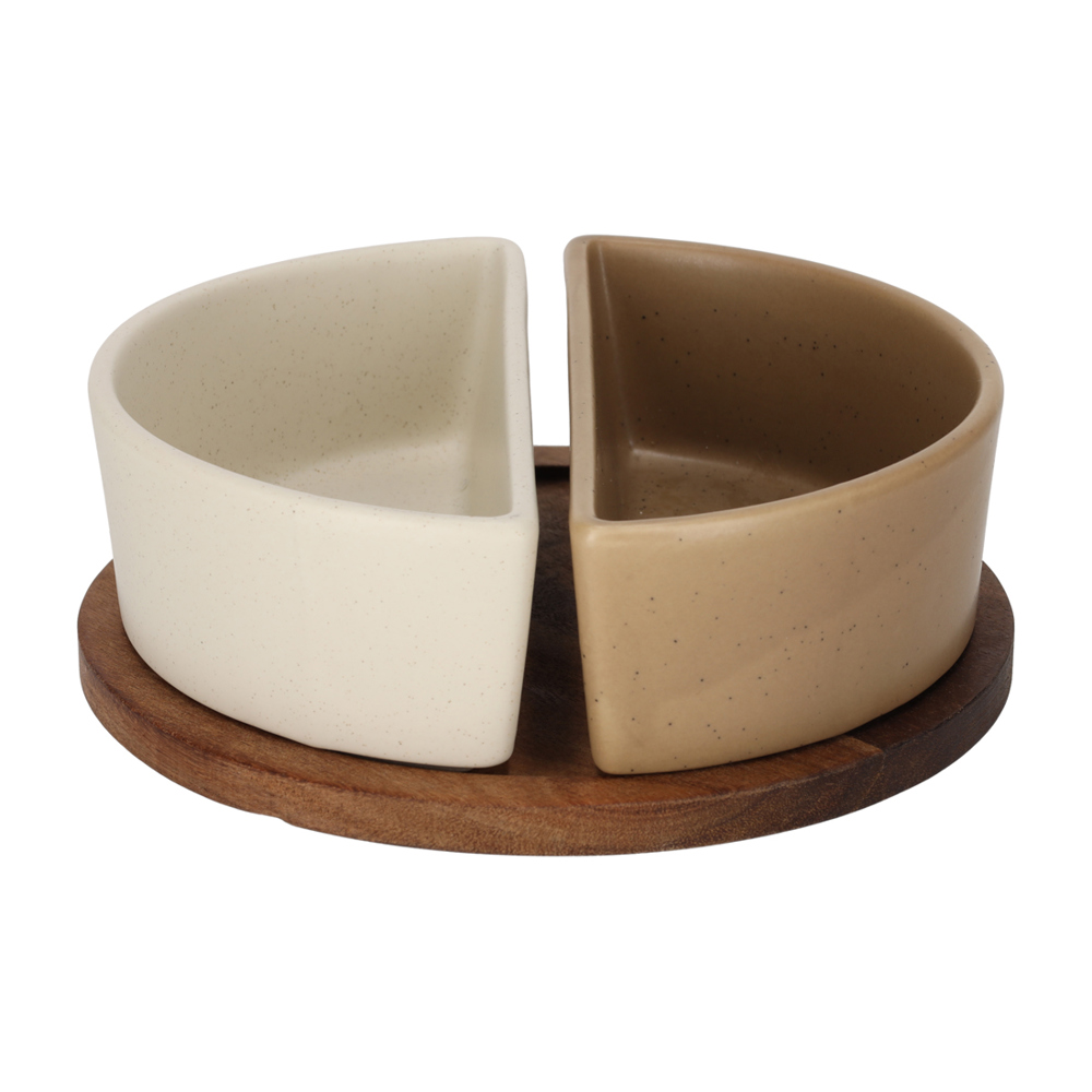 JENS Living Serveerset Faas Wit/Taupe