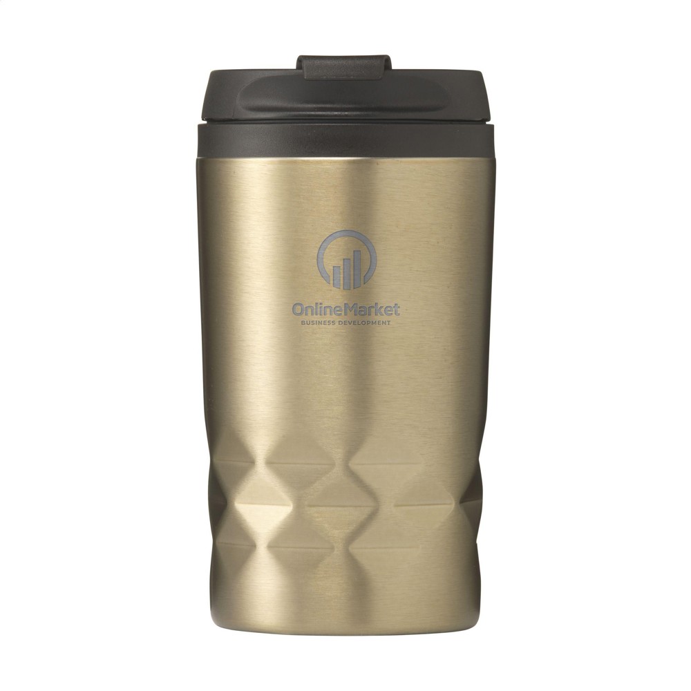 Graphic Mini Mug RCS Recycled Steel 250 ml thermosbeker - beige (± PMS 4271C)
