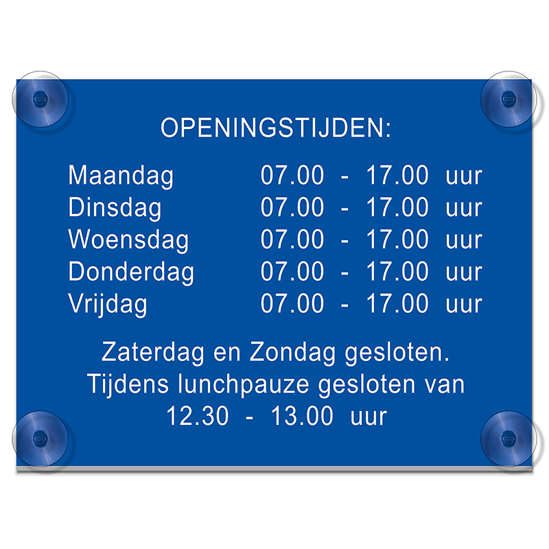 Bordjes met zuignappen