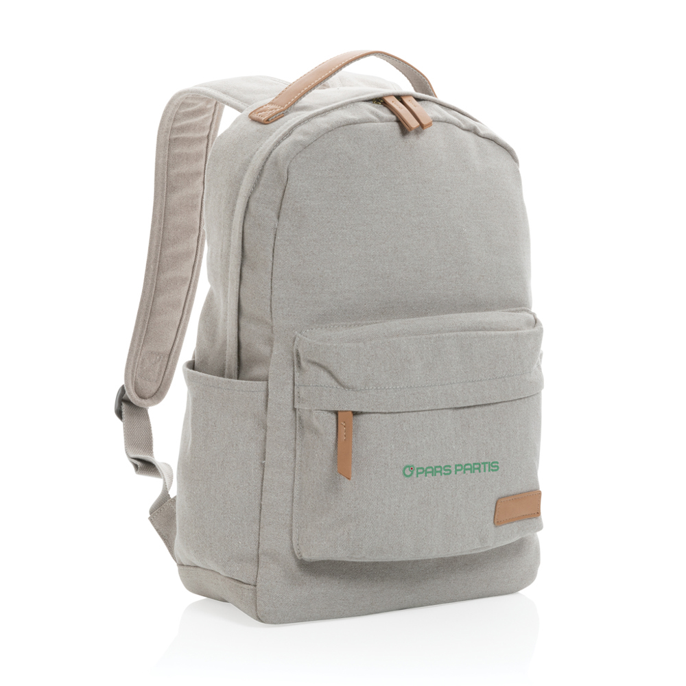 Impact AWARE™ 16 oz. recycled canvas laptop rugzak