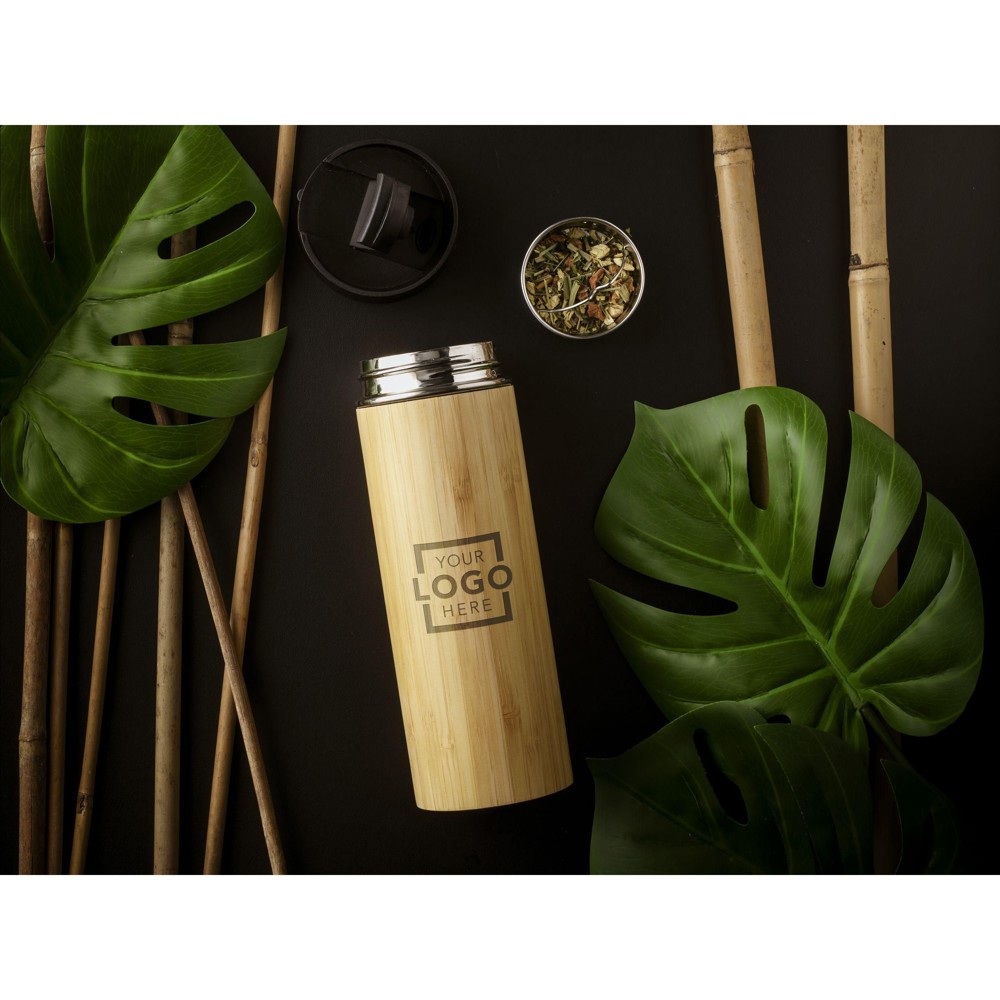 Sakura 360 ml bamboe thermosfles/thermosbeker