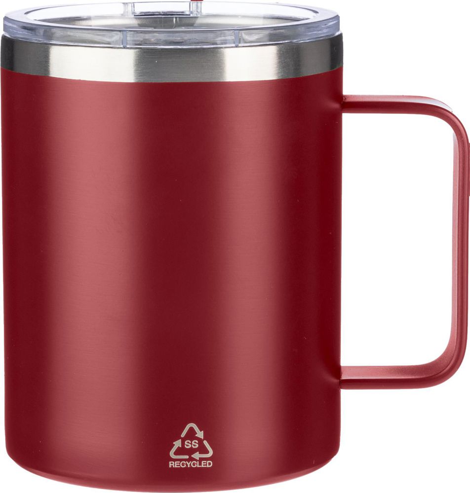 Dubbelwandige thermosbeker Renate | Gerecycled | 300 ml - Bordeaux