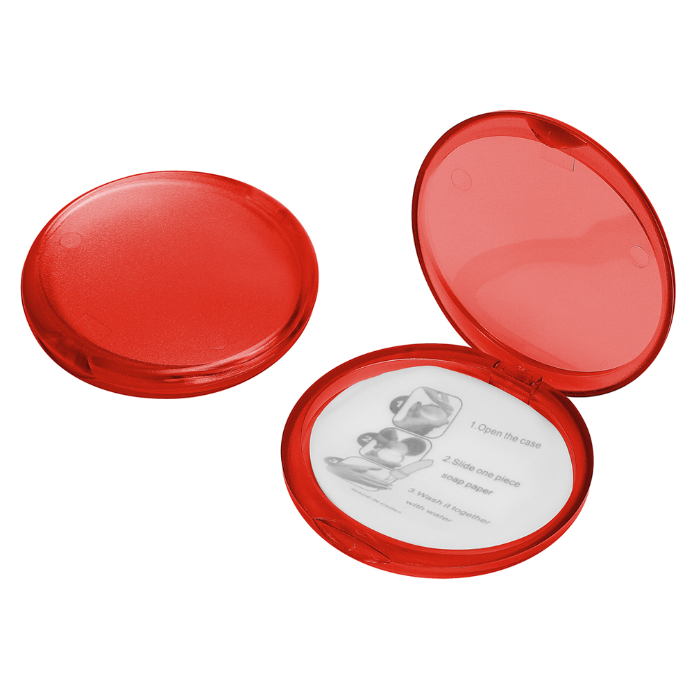 Zeepblaadjes in houder - matglas rood