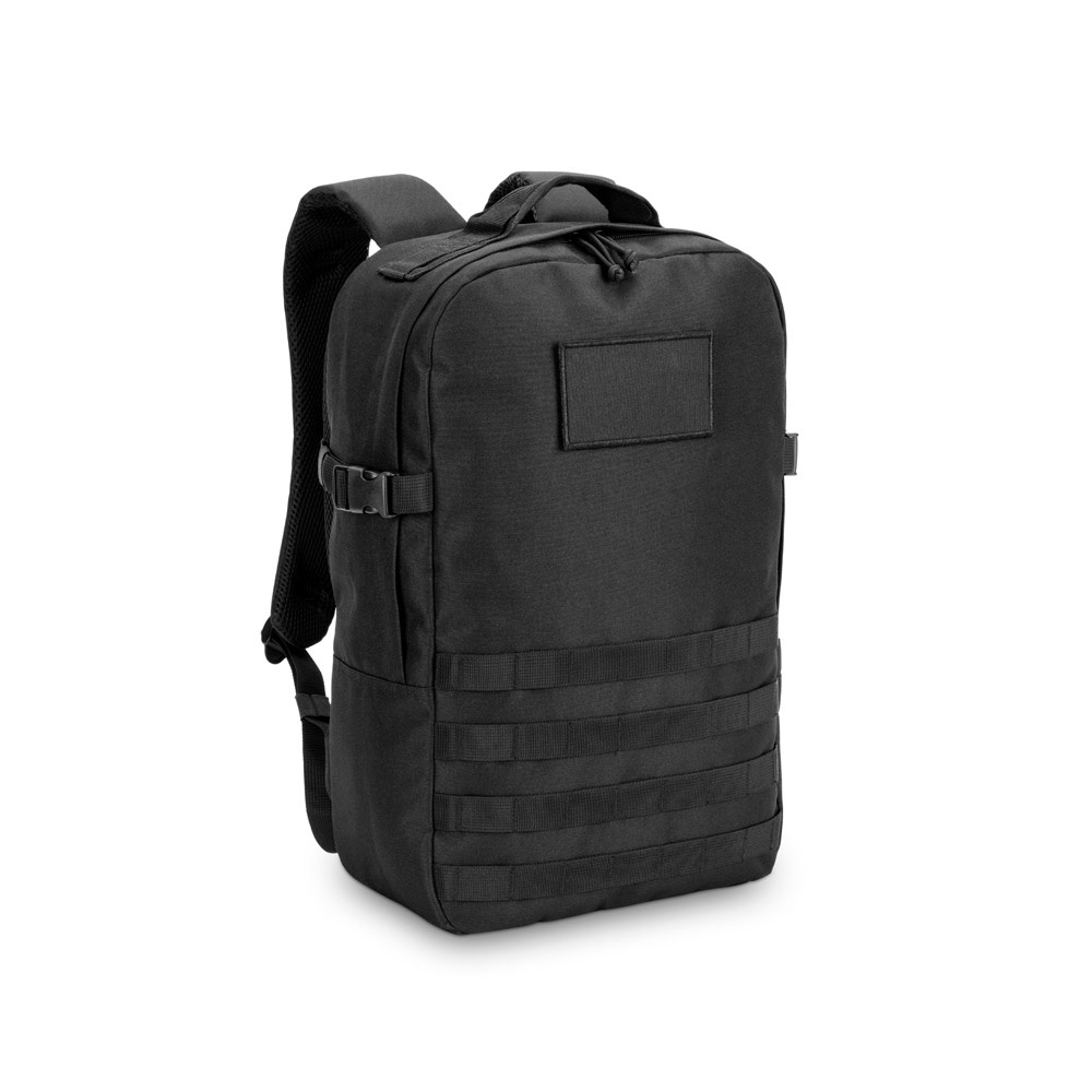 EDINBURGH BPACK. Rugzak in militaire stijl van 600D gerecycled polyester met hoge dichtheid en voering van 210D gerecycled polyester 17.3“