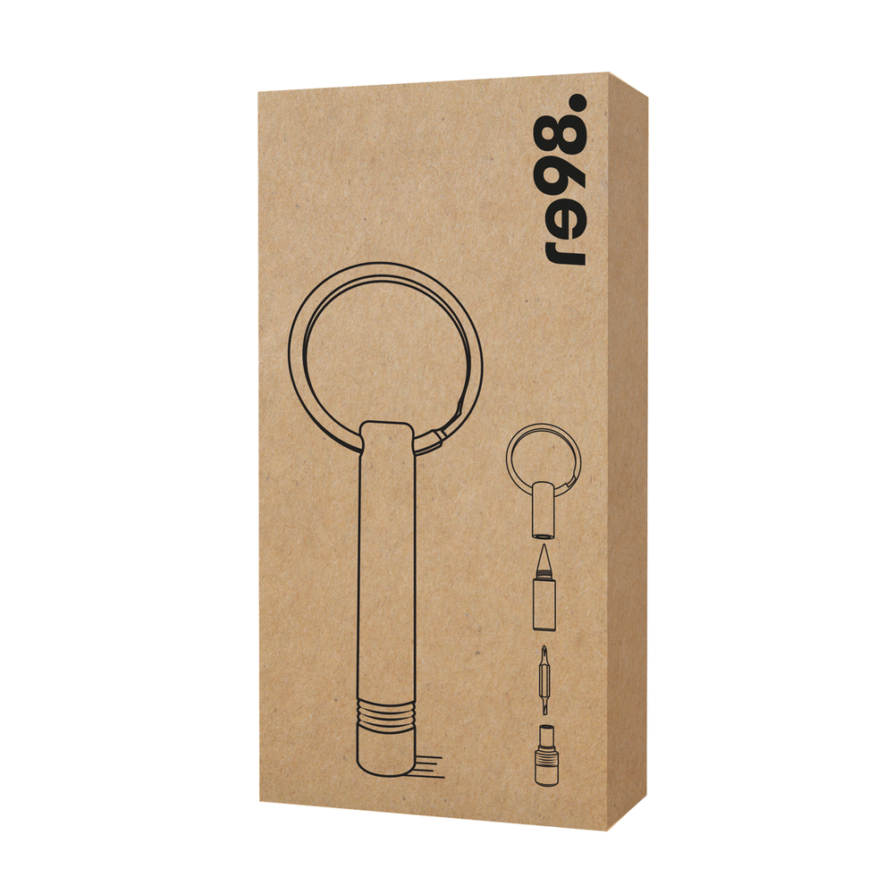 Sleutelhanger met eindeloze pen en schroevendraaier RE98-PORTO TOOL