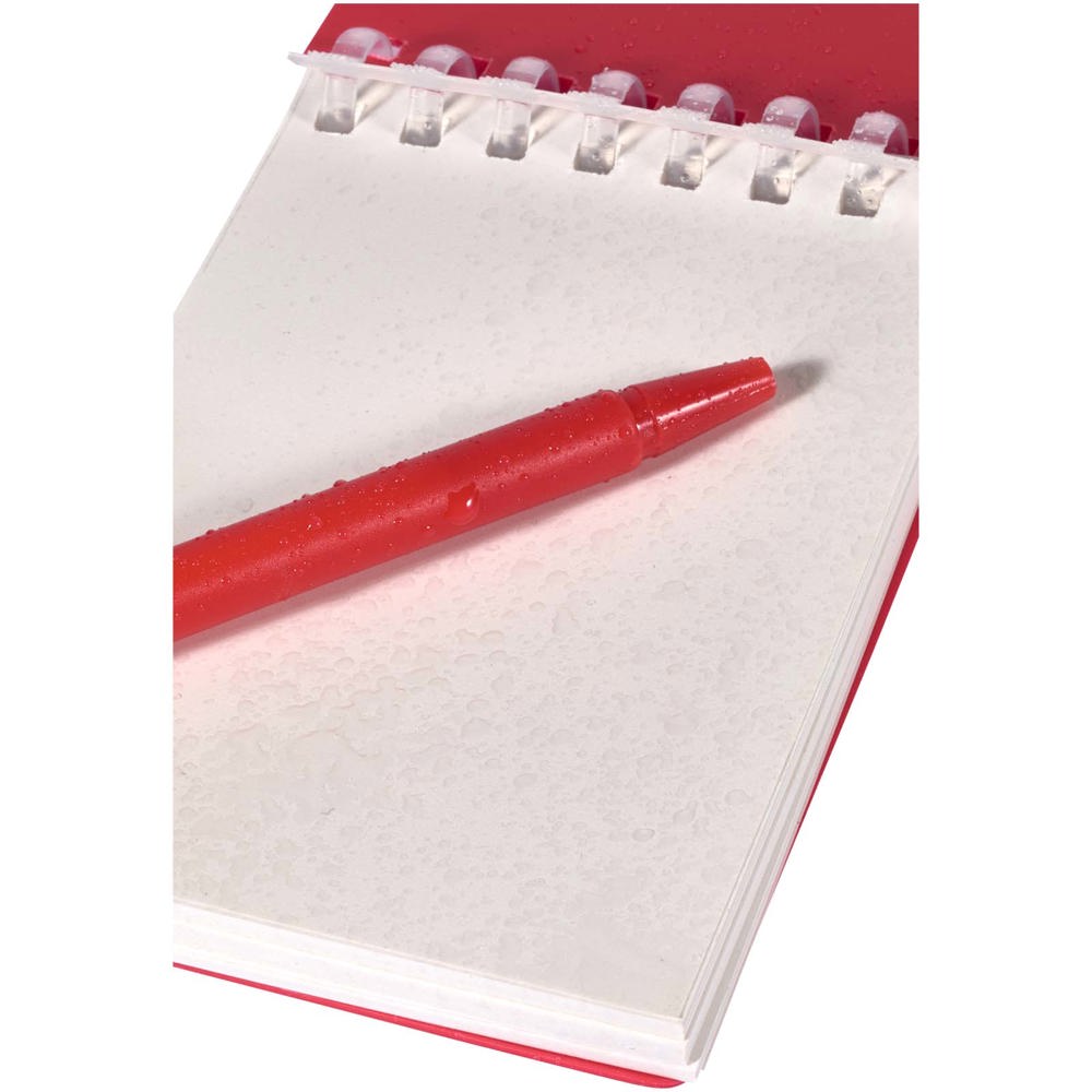 Lig Mini gerecycleerd outdoor notitieboek met zachte kaft en balpen (zwarte inkt)