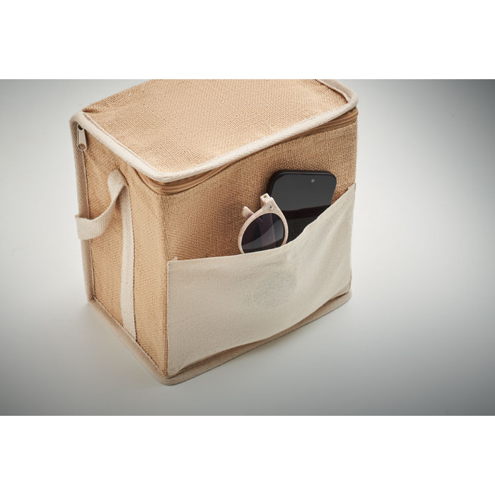 LONA - Jute en canvas koeltas 3L