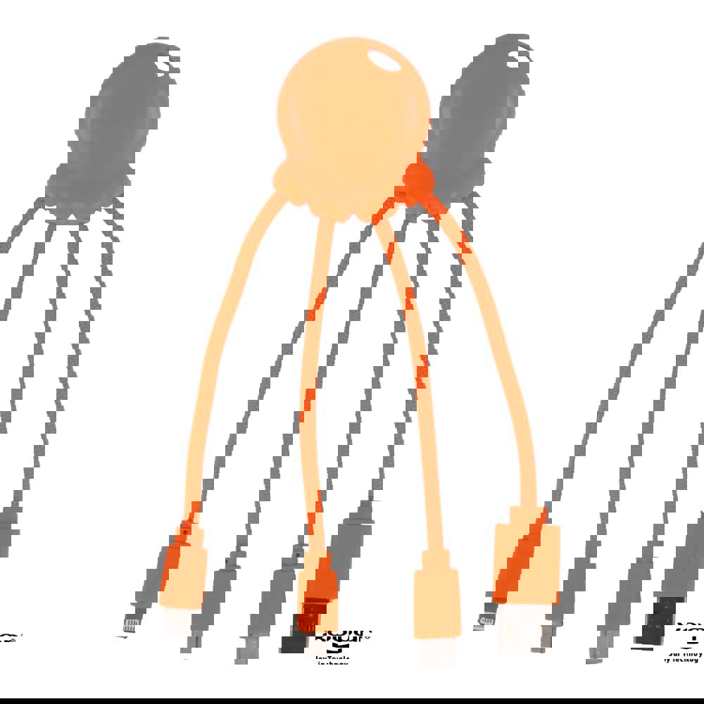 2087 | Xoopar Eco Octopus Oplaadkabel - Oranje