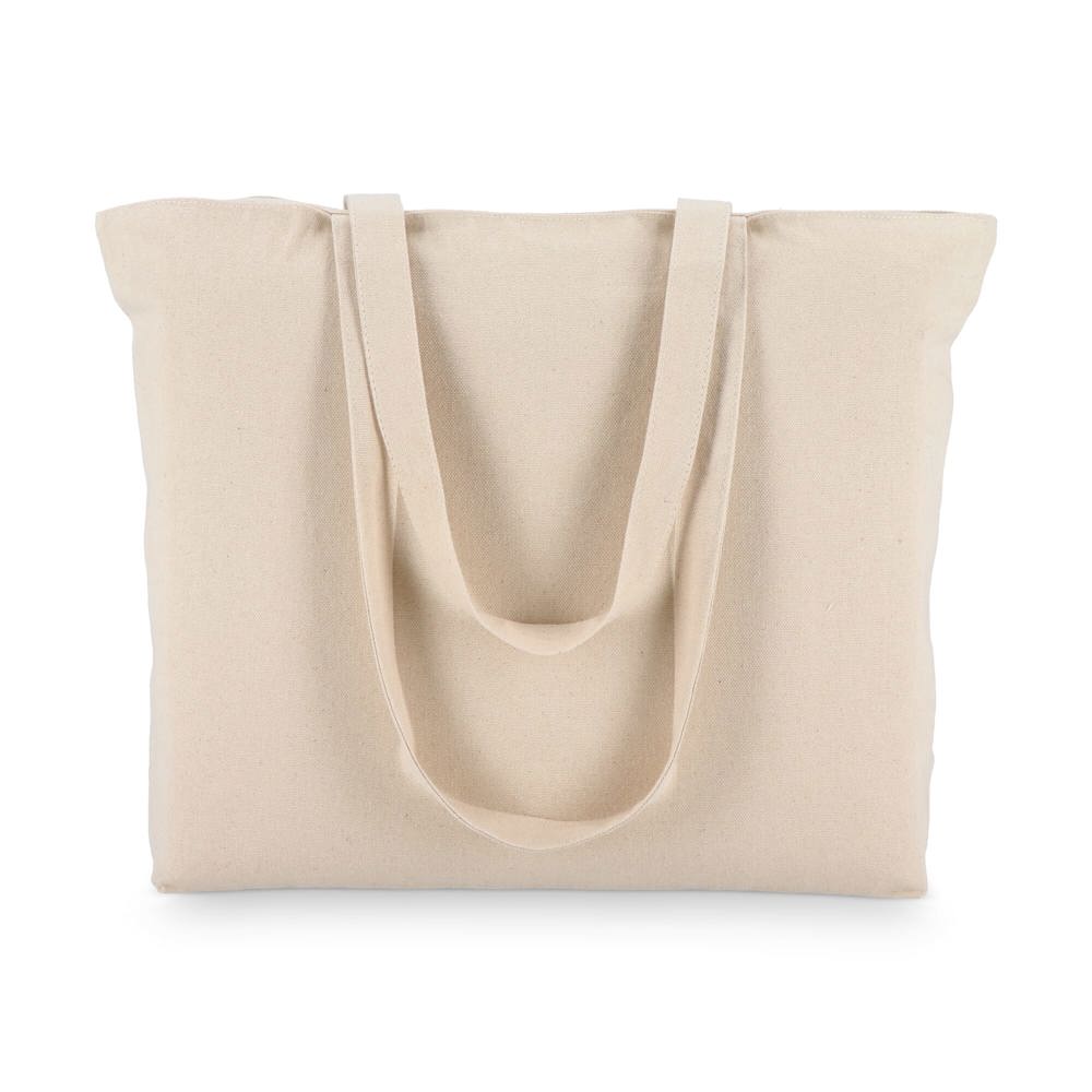 Katoen Tote met rits OEKO-TEX® 47 x 11 x 35cm 320g/m²