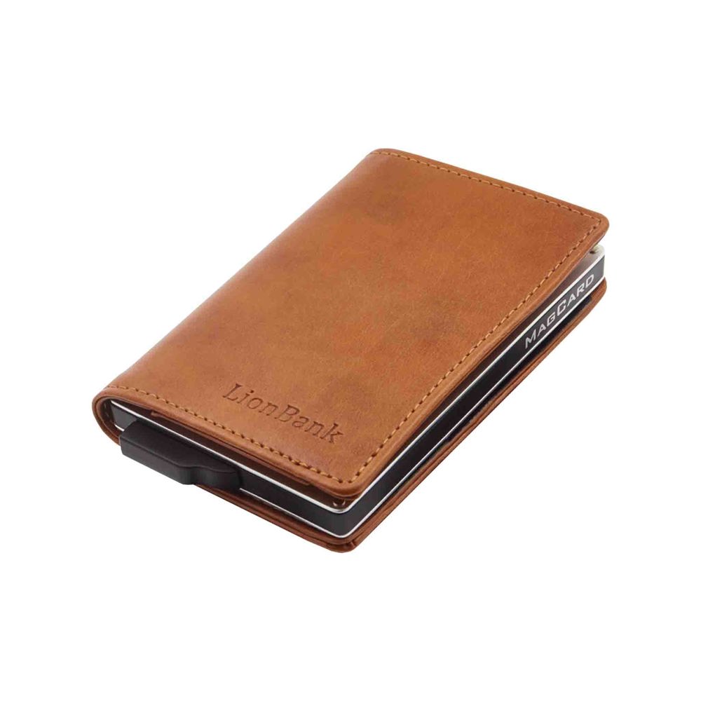 MagCard RFID-etui voor pinpassen en creditcards - bruin