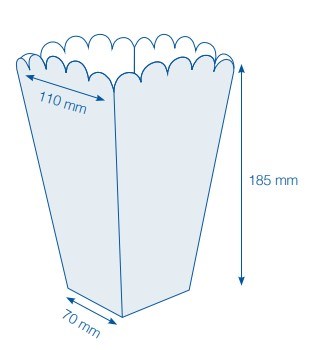 Popcornbekers maat M