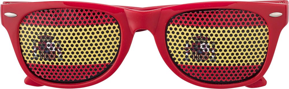 Feestbril Lexi | Landenvlag - rood/geel