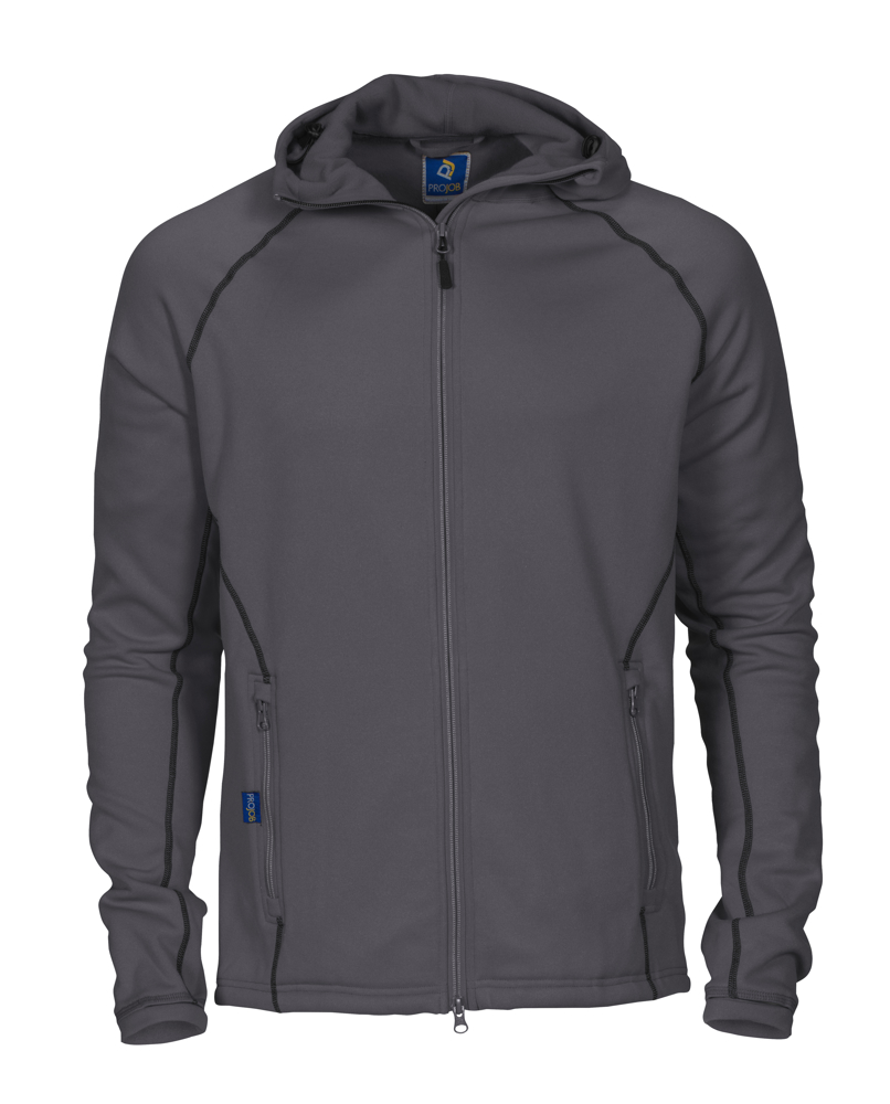 3314 HOODIE IN MICROFLEECE - Grijs