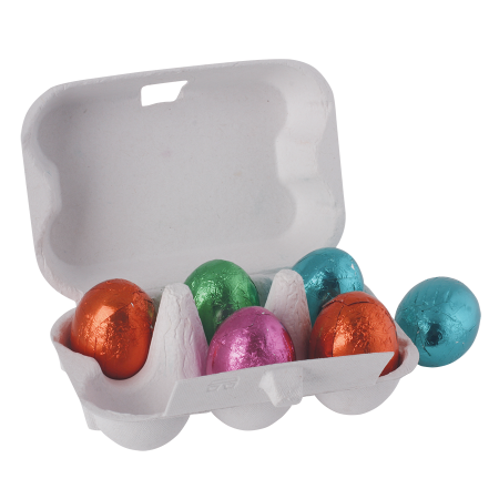 Eierdoosje met 6 paaseitjes
