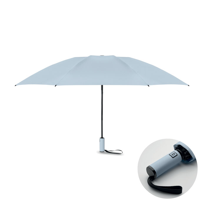 AGUMBE - 23" windbestendige paraplu - babyblauw