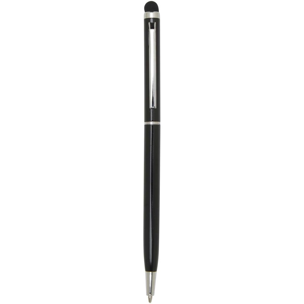 Ore aluminium balpen met stylus (blauwe inkt) - Zwart
