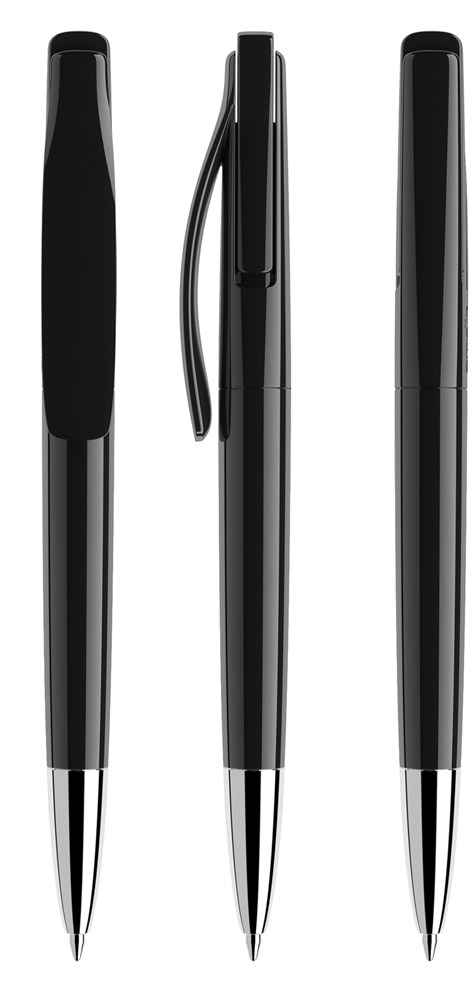 Prodir DS2PPC Polished with Chrome Metal Nose-Cone - Black polished