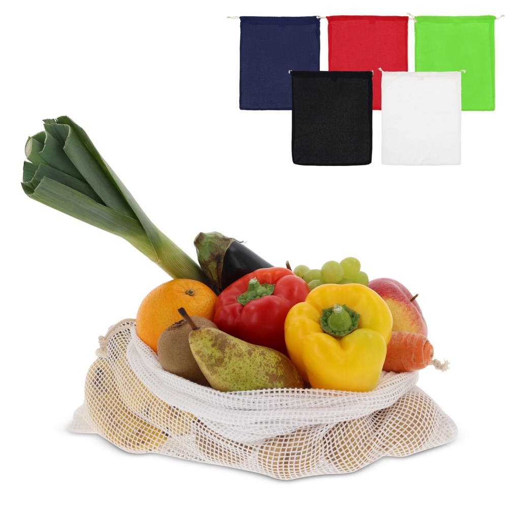 Herbruikbaar groente &amp; fruit zakje OEKO-TEX® katoen 40x45cm