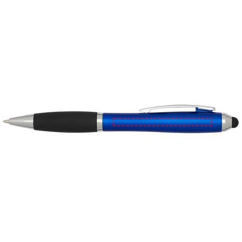 Nash RCS balpen met stylus van gerecycled plastic met gekleurde behuizing en zwarte grip (zwarte inkt)