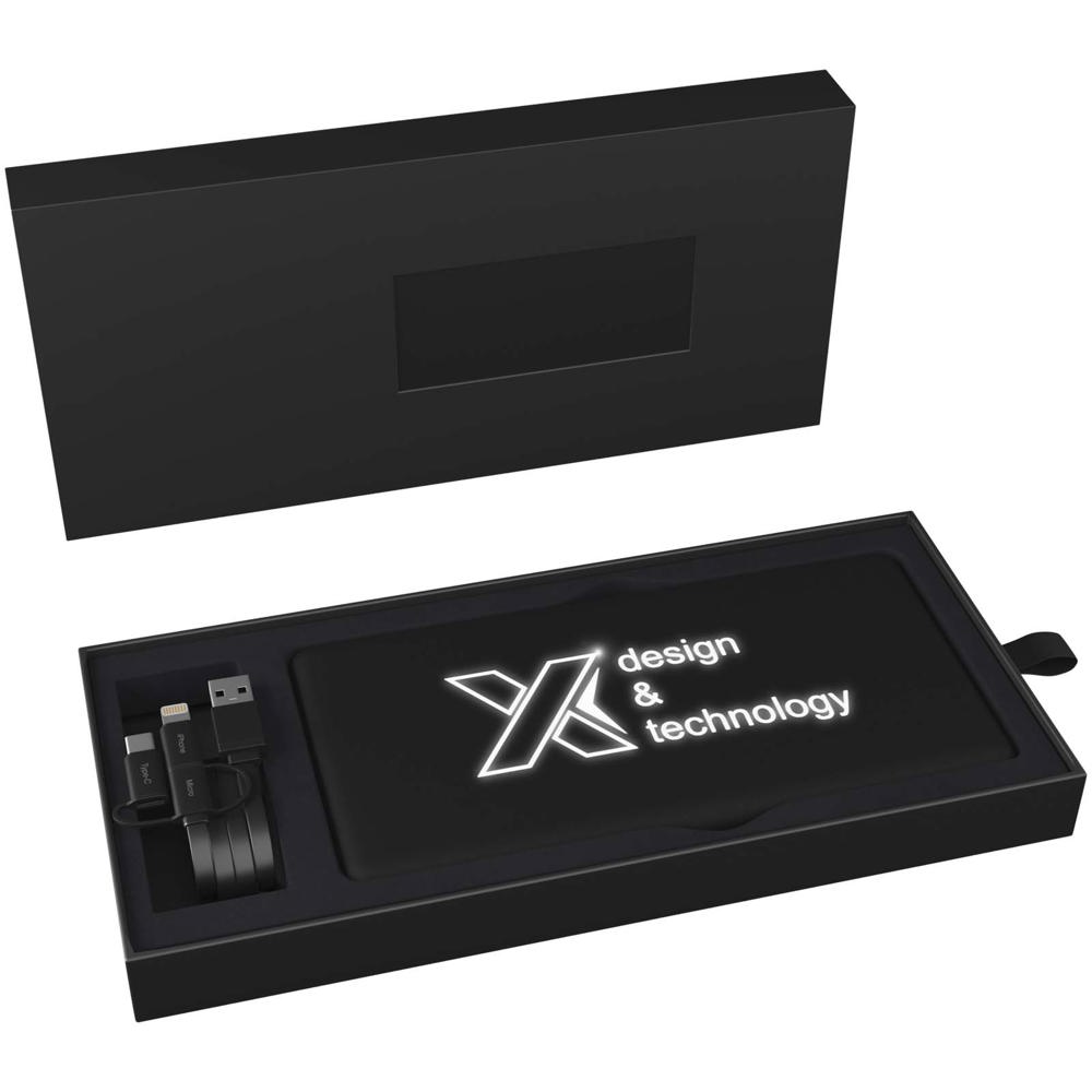 SCX.design P30 8000 mAh powerbank solar met oplichtend logo