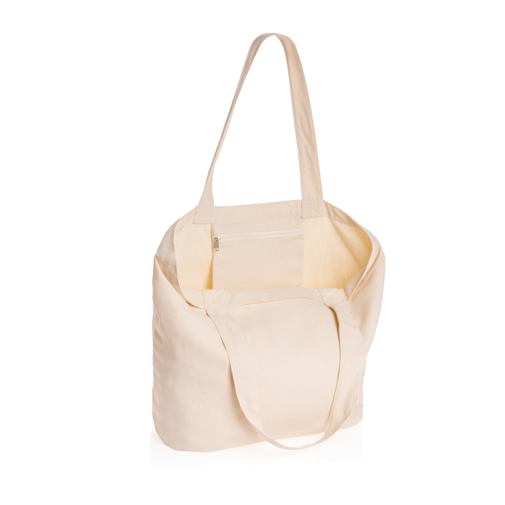 Impact Aware™ re-canvas shopper met vakje 240gsm ongeverfd