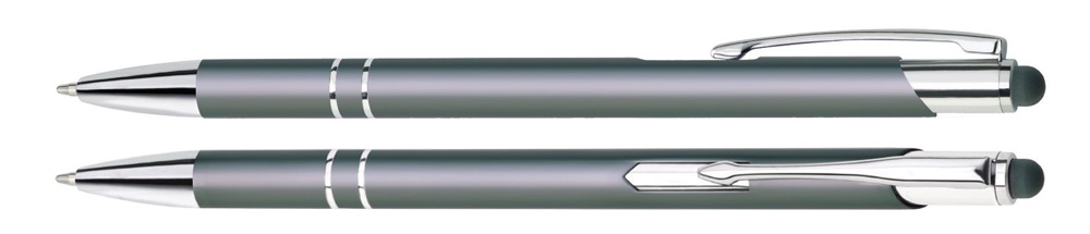 Aluminium touch-stylus balpen Limoges - grijs