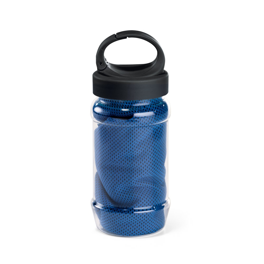 ARTX PLUS. Set met een PP en PET fles en een polyamide en polyester sporthanddoek - Royal Blauw